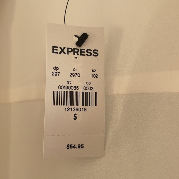 Express sheer cream button down - Picture 2 of 3